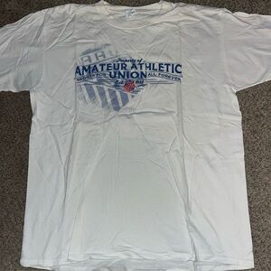 AAU National Championship USA White Volleyball Or Basketball T-Shirt Large NWOT